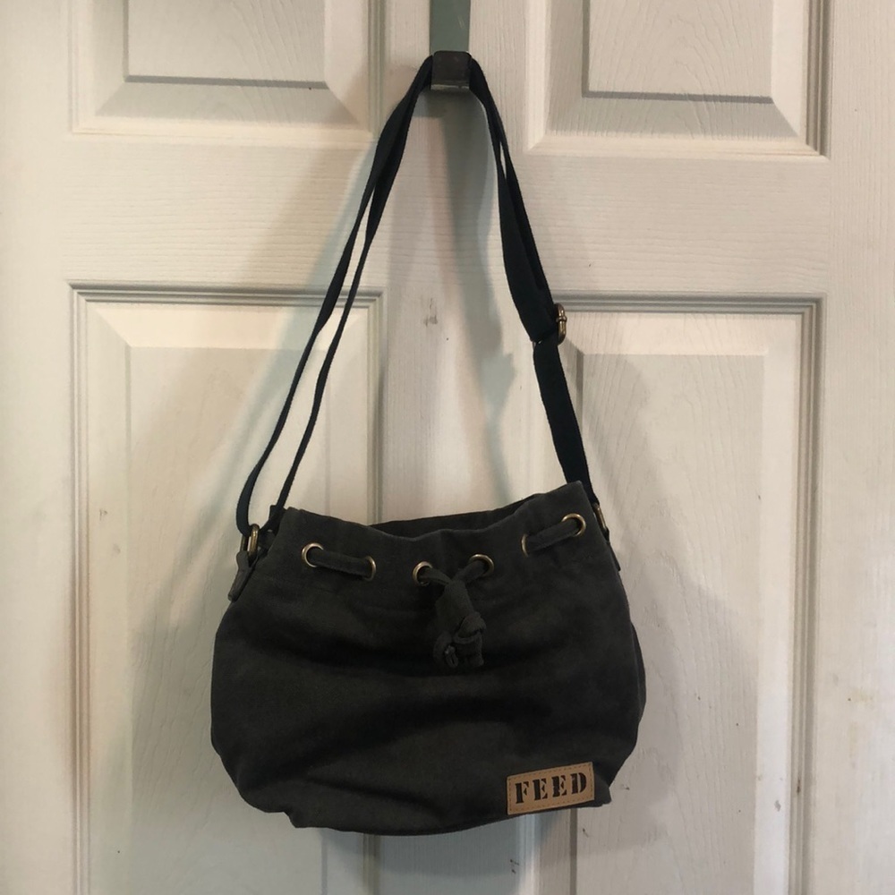 EUC Feed Projects FEED 25 Tote Hobo Drawstring Crossbody Bag